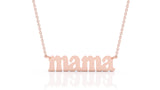 14K Gold "Mama" Necklace, 17"-18"
