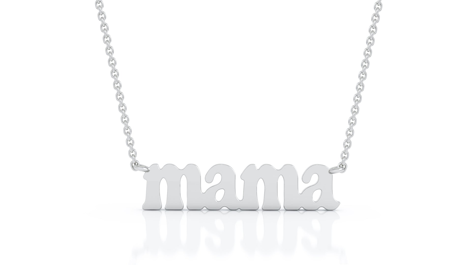 "Mama" Necklace, 17"-18" in 14K Gold