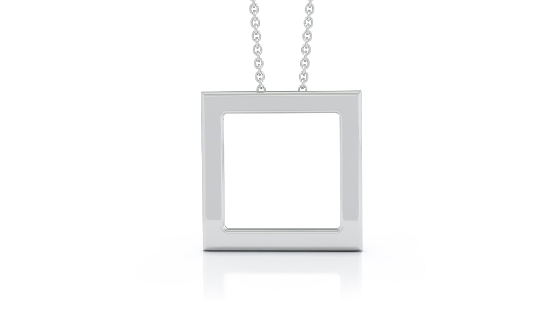 Square Pendant, 16"-18" in 14K Gold