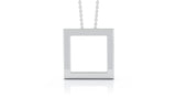 14K Gold Square Necklace, 16"-18" Special