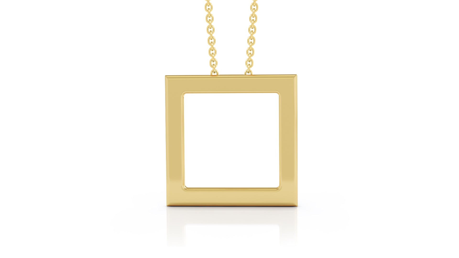 Square Necklace, 16"-18" Special in 14K Gold