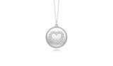 14K Gold Diamond (0.14 Ct, G-H Color, SI2-I1 Clarity) Heart Disc Pendant, 18" Gold Chain