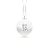 14K Gold Diamond (0.07Ct, G-H Color, SI2-I1 Clarity) A-Z Alphabet Initial Pendant, 18" Gold Chain