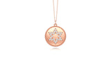 14K Gold Diamond (0.19 Ct, G-H Color, SI2-I1 Clarity) Star Disc Pendant, 18" Gold Chain