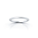 Sterling Silver Domed Profile 1.5MM Matte Finish Wedding Band