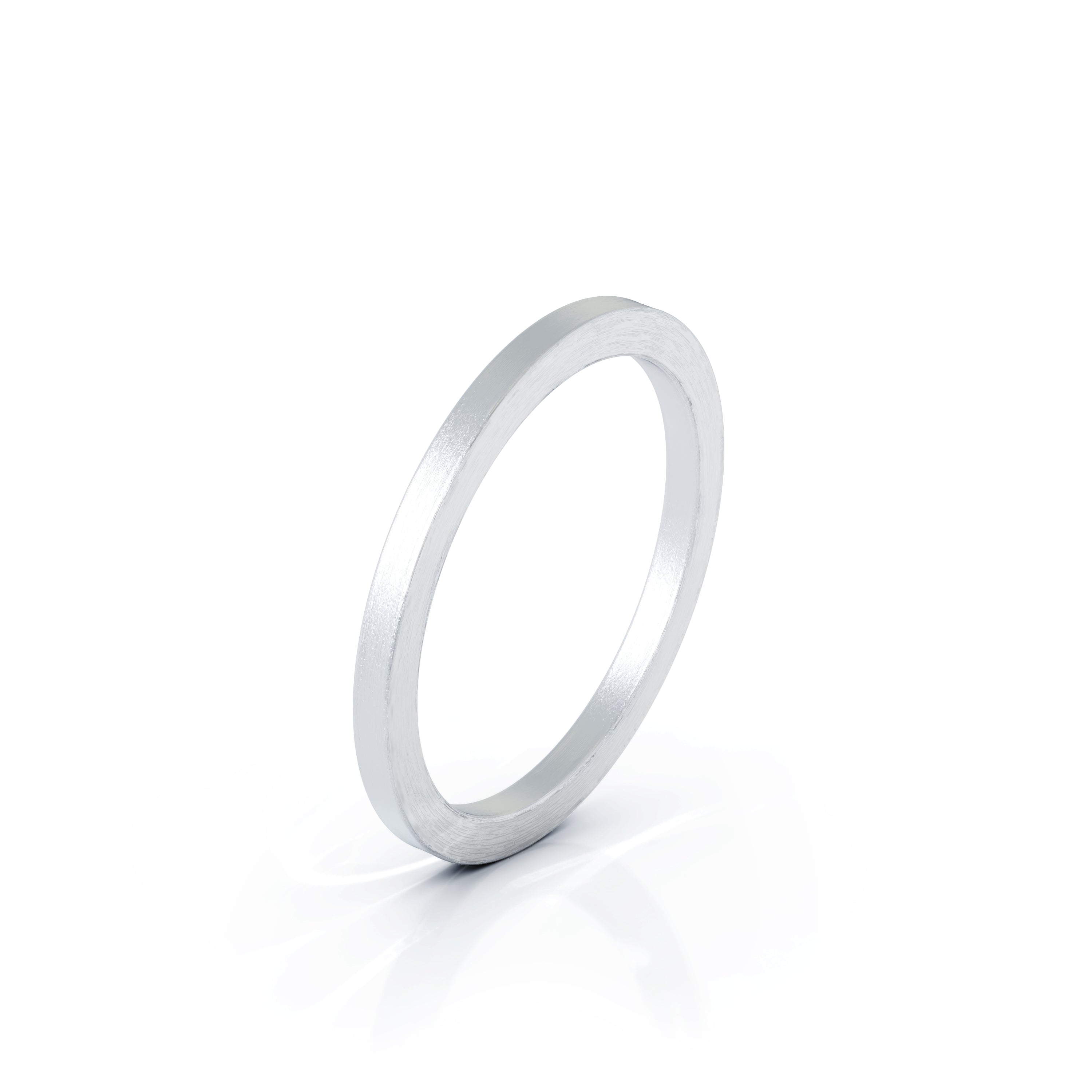 Square Profile 1.5MM Matte Finish Wedding Band in 14K Gold