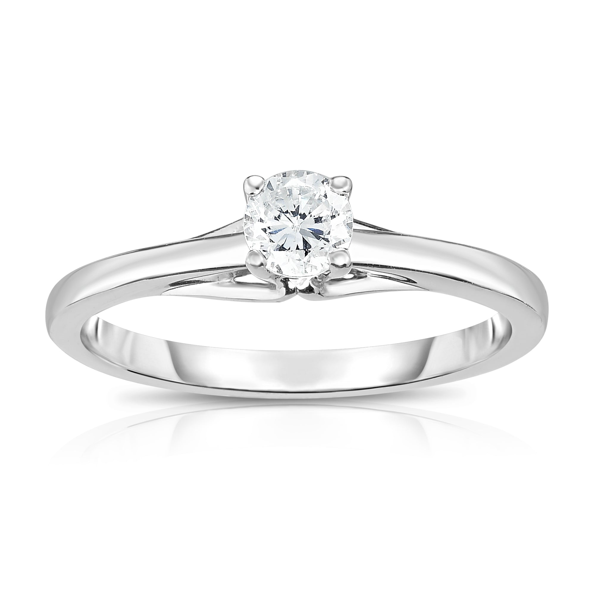 0.25Ct Diamond 4-Prong Solitaire Ring in 14K Gold