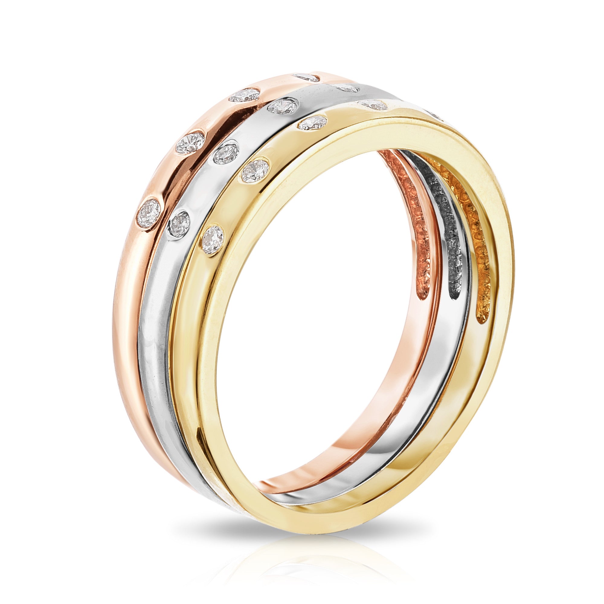 0.18Ct Diamond Stackable Ring Set in 14K Gold