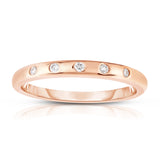 14K White, Yellow or  Rose Gold (0.06 Ct, G-H, SI2-I1 Clarity) Stackable Ring