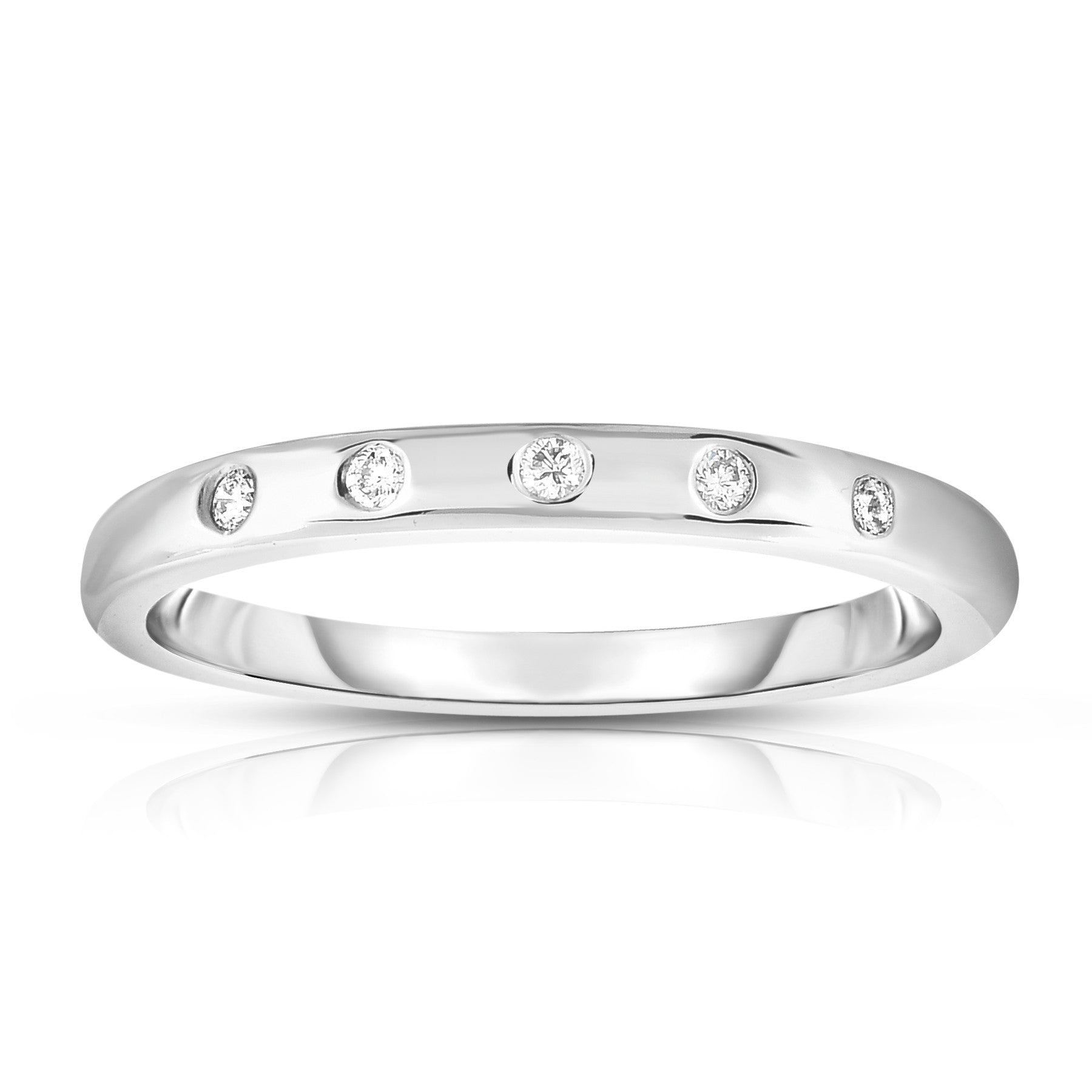 0.06Ct Diamond Stackable Ring in 14K Gold