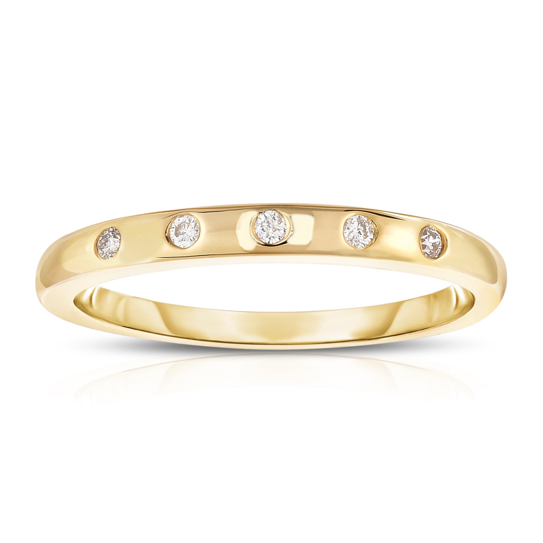 0.06Ct Diamond Stackable Ring in 14K Gold