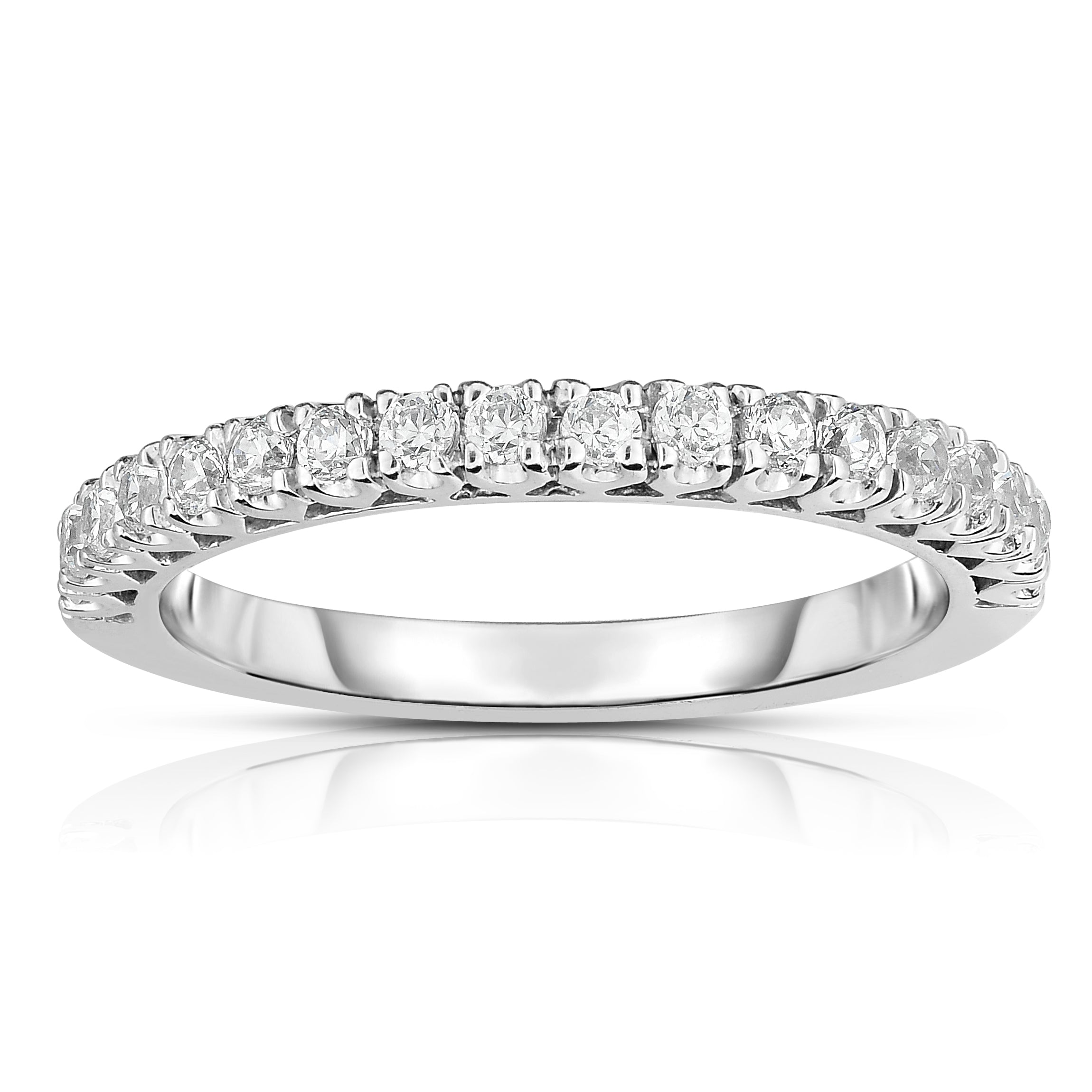 0.45Ct Diamond Wedding Band in 14K White Gold