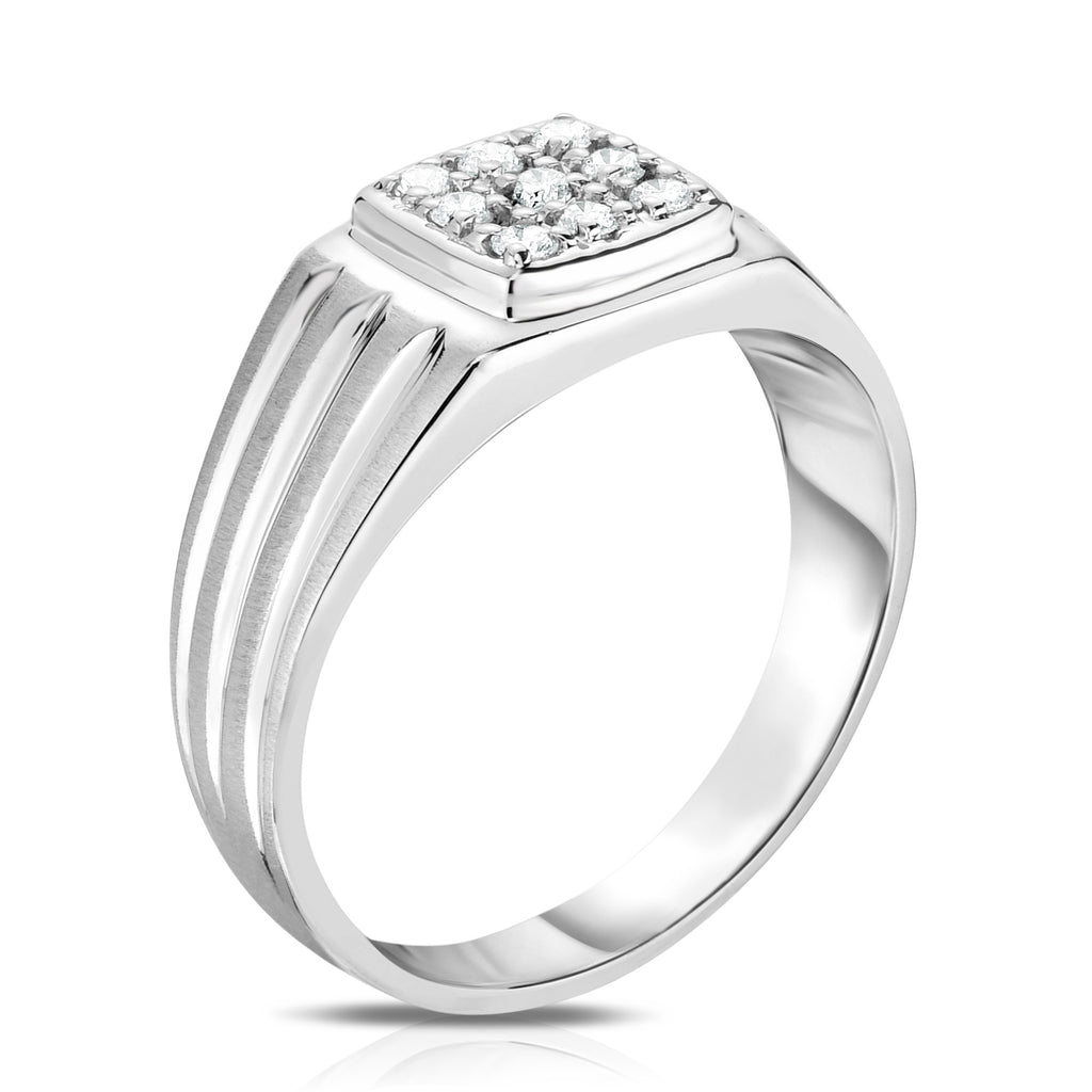 White Diamond Rings for Men – 1/2 CTTW Genuine White Diamond Ring for –  Jewelexcess