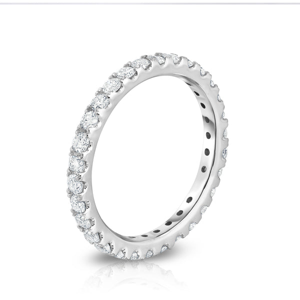 14K White Gold Diamond (0.80 Ct-1.00 Ct, G-H Color, I1-I2 Clarity) Eternity Ring