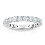 14K White Gold Diamond (1.9 Ct-2.25 Ct, G-H Color, SI2-I1 Clarity) Eternity Band
