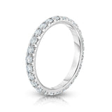 14K White Gold Diamond (0.90 Ct-1.15 Ct, G-H Color, I1-I2 Clarity) Eternity Band
