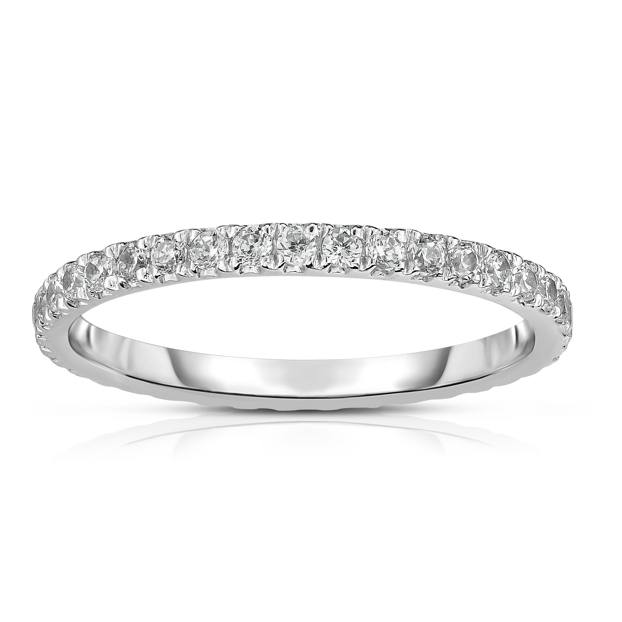 0.64-0.75Ct Diamond Eternity Band in 14K White Gold