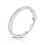 14K White Gold Diamond (0.28 Ct, G-H Color, SI2-I1 Clarity) Wedding Band