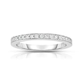 14K White Gold Diamond (0.28 Ct, G-H Color, SI2-I1 Clarity) Wedding Band