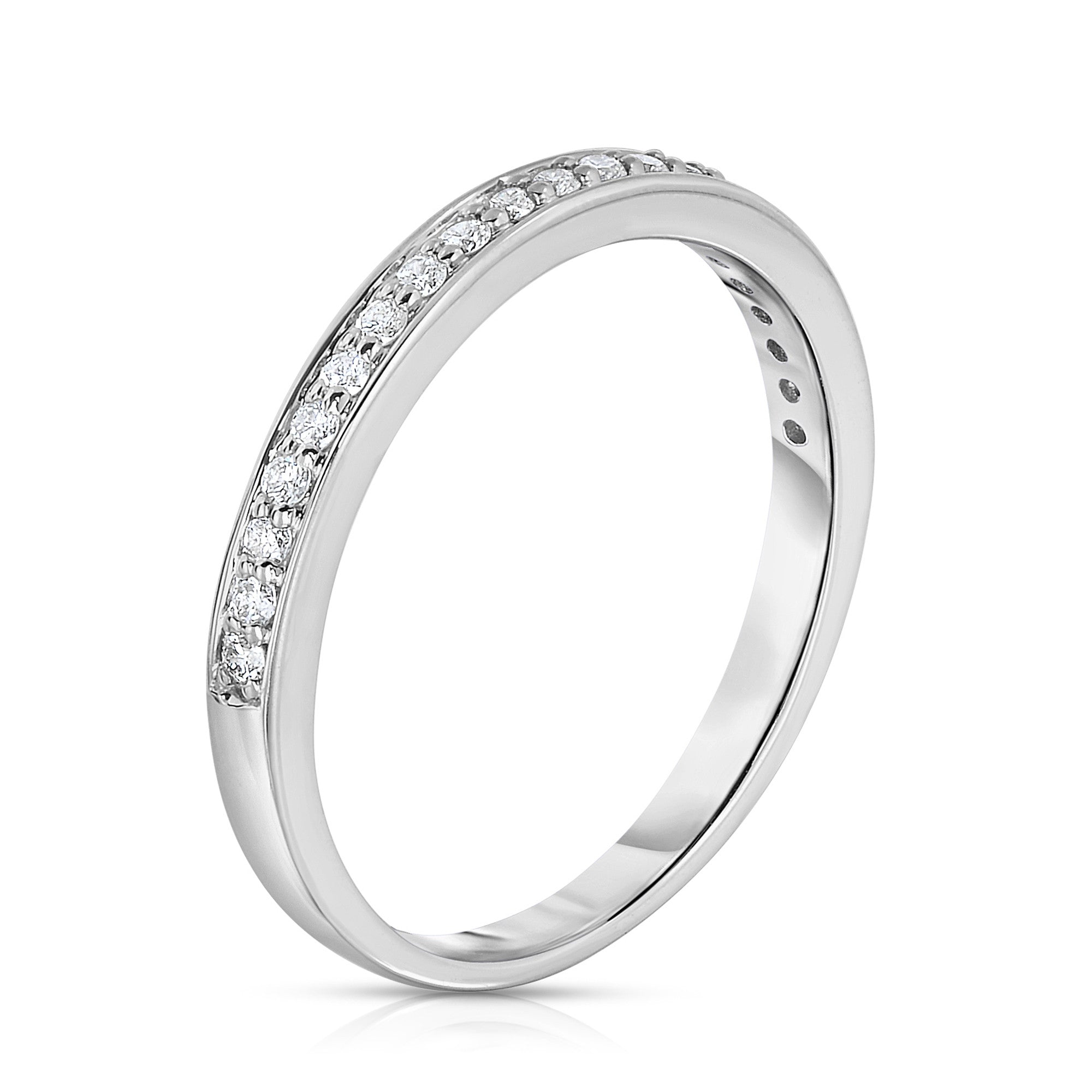 0.20Ct Diamond Wedding Band in 14K White Gold