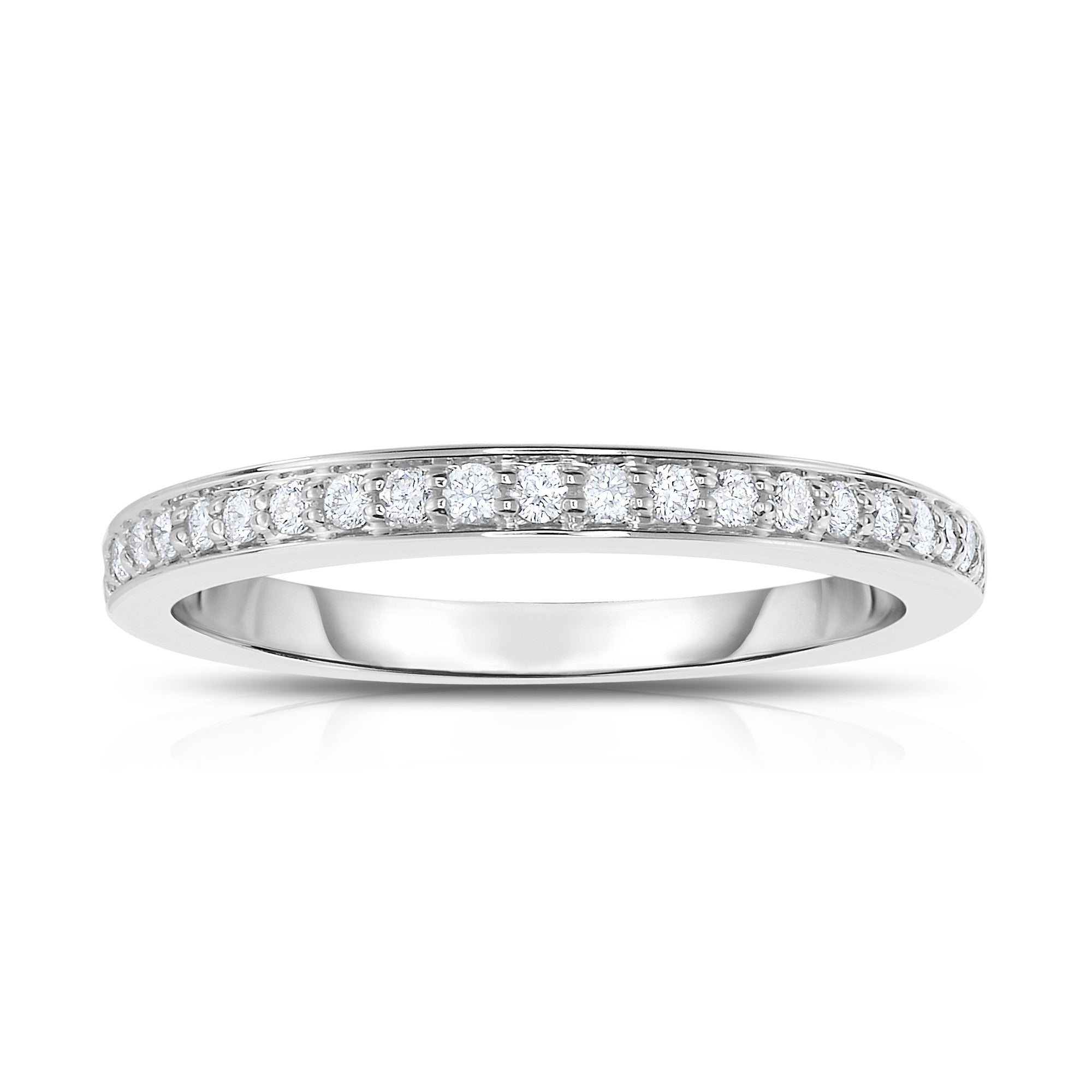 0.20Ct Diamond Wedding Band in 14K White Gold