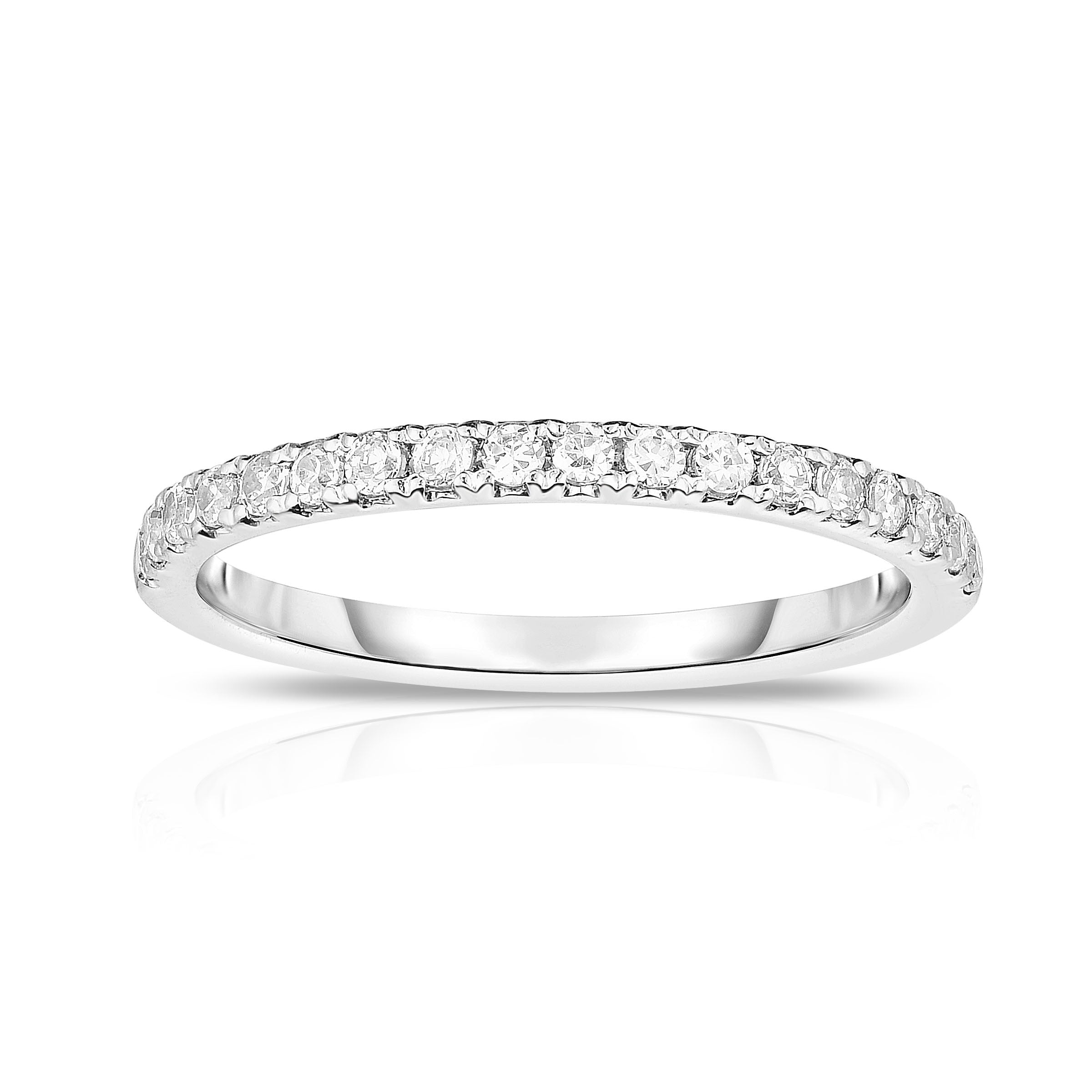 0.35Ct Diamond Wedding Band in 14K White Gold