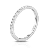 14K White Gold Diamond (0.35 Ct, G-H Color, SI2-I1 Clarity) Wedding Band