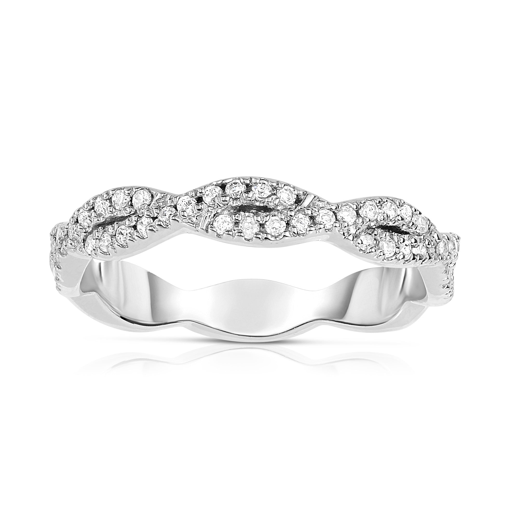 0.33Ct Diamond Infinity Ring in 14K White Gold