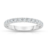 14K White Gold Diamond (0.45 Ct, G-H Color, I1-I2 Clarity) Wedding Band