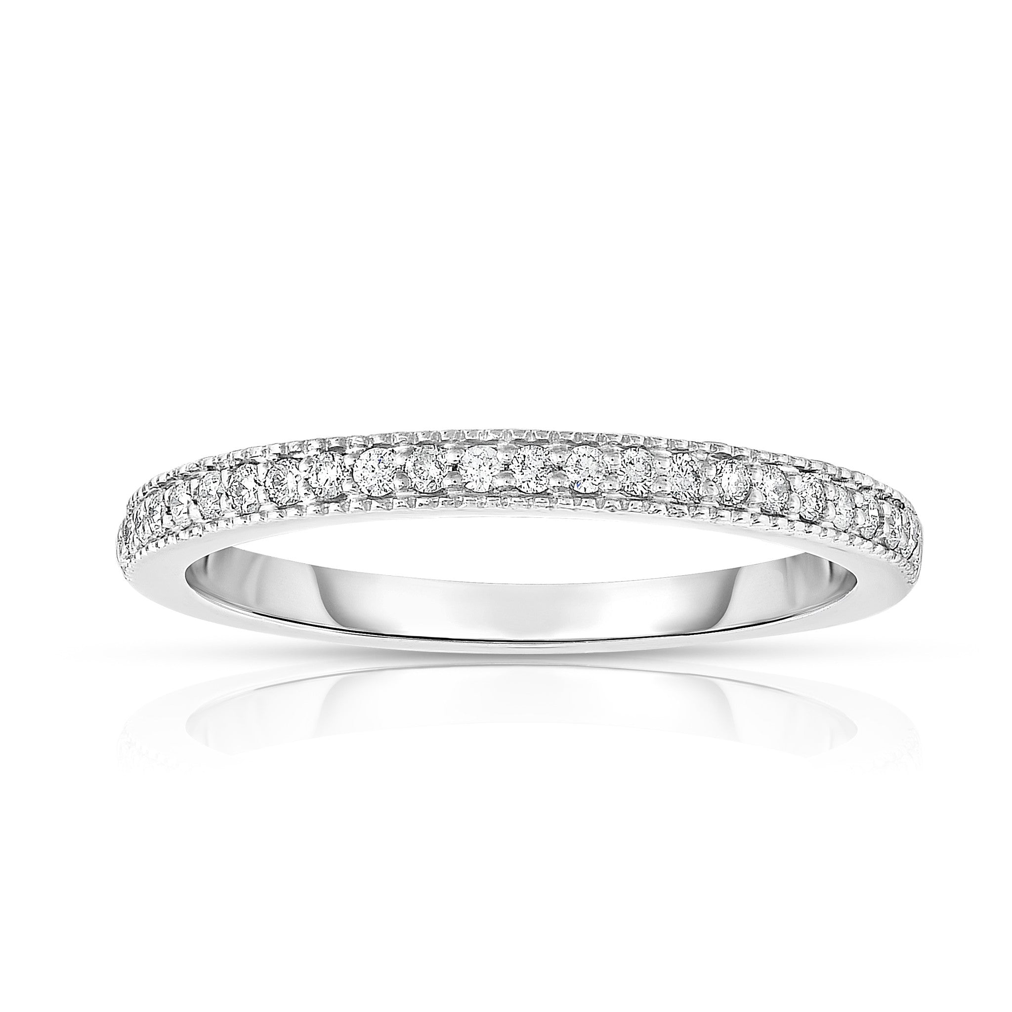 0.15Ct Diamond Wedding Band in 14K White Gold