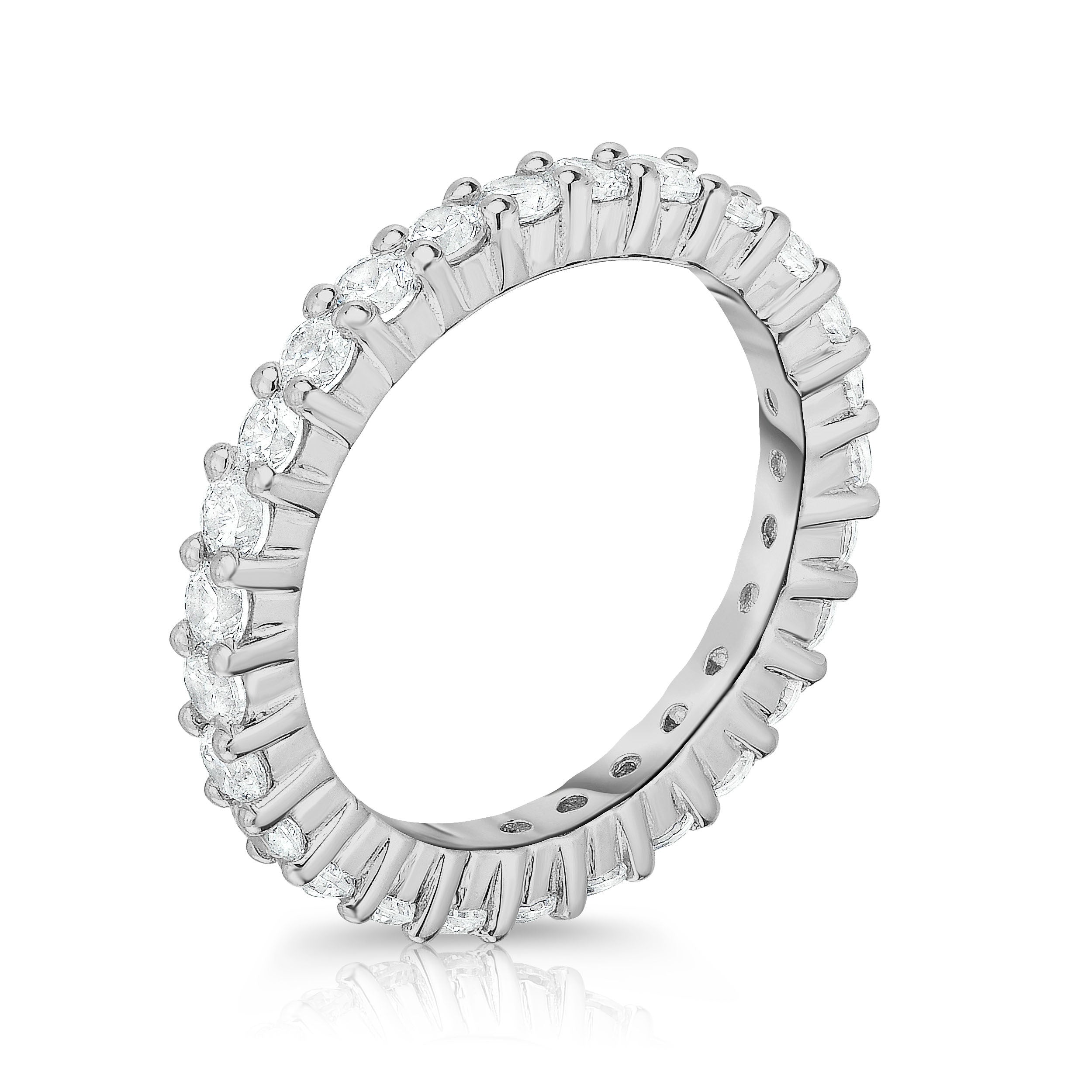 1.25-1.40Ct Diamond Eternity Ring in 14K White Gold