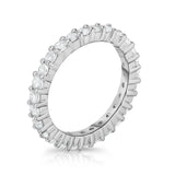14K White Gold Diamond (1.25 Ct-1.40 Ct, G-H Color, SI2-I1 Clarity) Eternity Ring