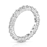 14K White Gold Diamond (1.50 Ct-1.75 Ct, G-H Color, SI2-I1 Clarity) Eternity Band