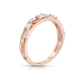 14K White, Yellow or Rose Gold (1/4 Ct, G-H, SI2-I1 Clarity) Stackable Ring