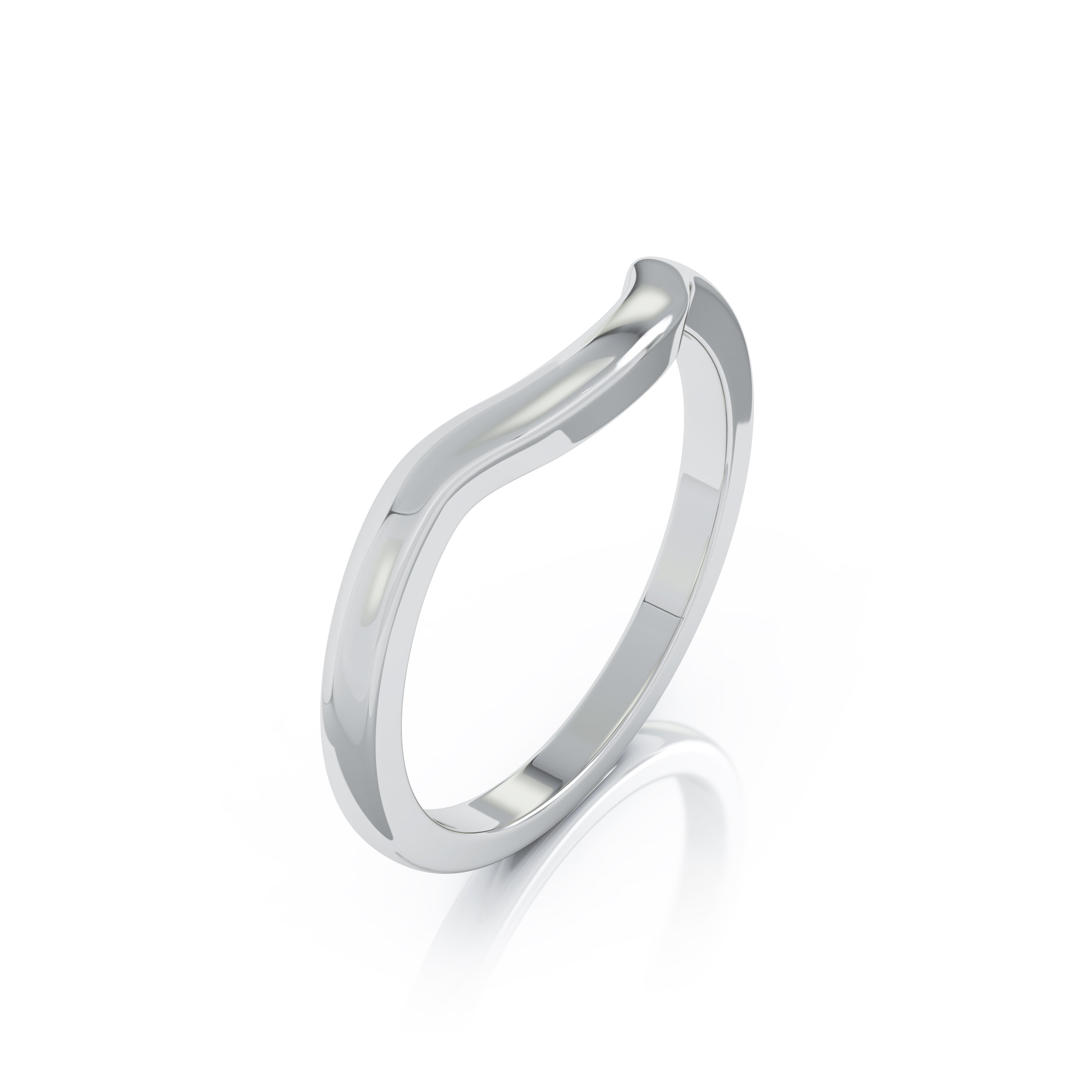 Curved Wave Ring in 14K Gold