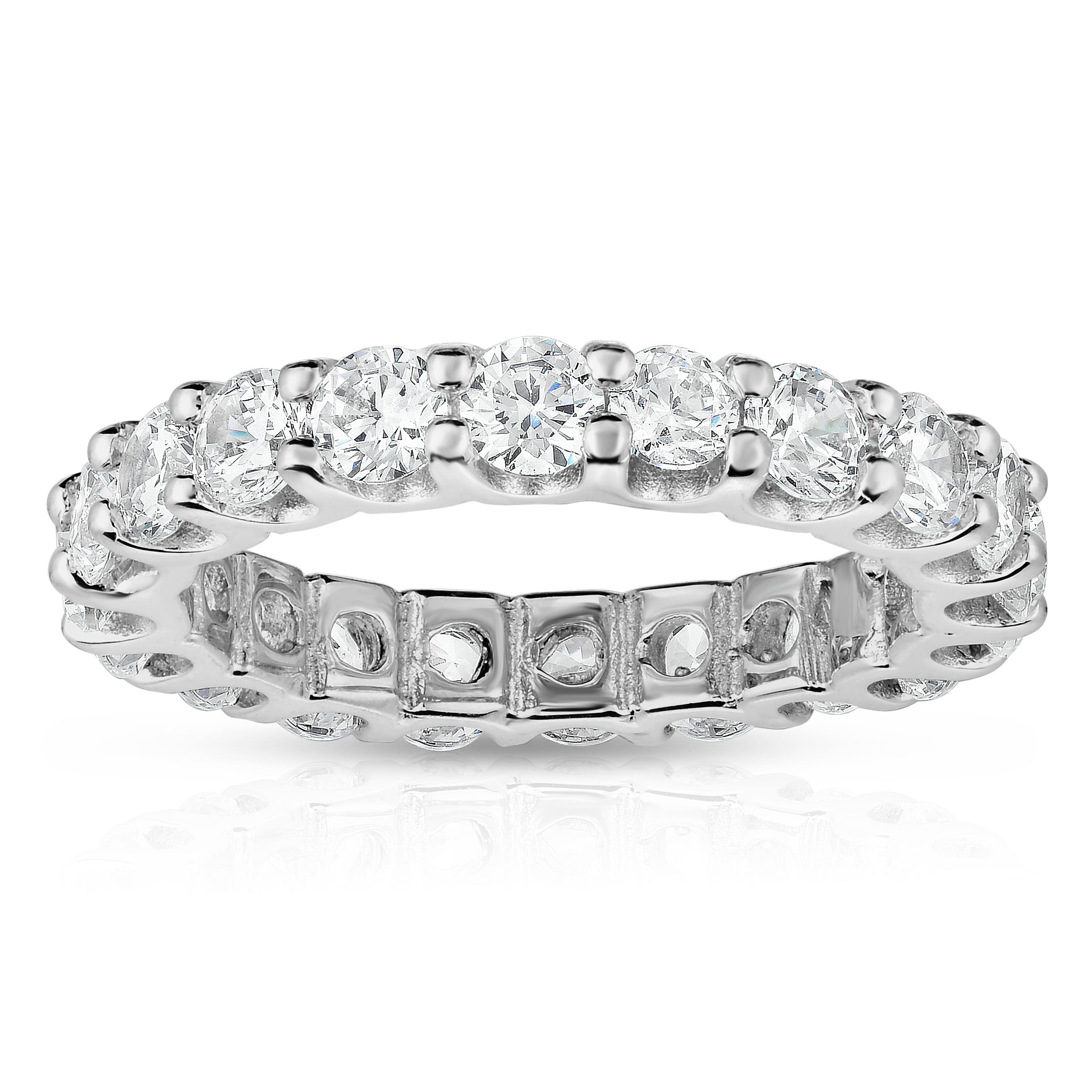 2.85-3.15Ct Diamond Eternity Ring in 14K White Gold