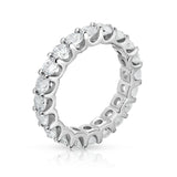 14K White Gold Diamond (2.85-3.15 Ct, G-H Color, SI2-I1 Clarity) Eternity Ring
