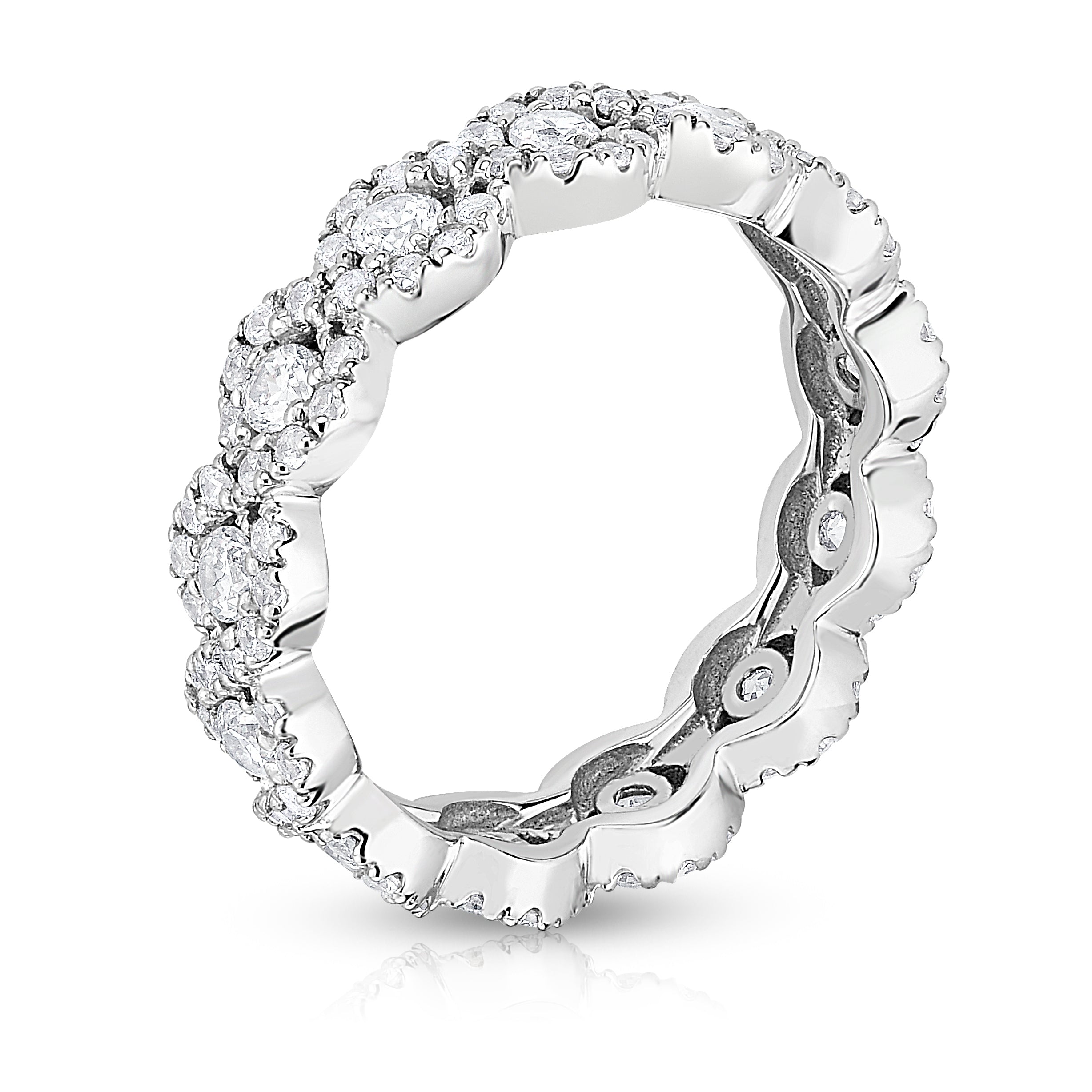 1.00Ct Diamond Eternity Wedding Ring in 14K White Gold