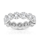 14K White Gold Diamond (1.00 Ct, G-H Color, SI2-I1 Clarity) Eternity Wedding Ring