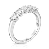 14K White Gold Diamond (0.90 Ct, G-H Color, SI2-I1 Clarity) 5-Stone Ring