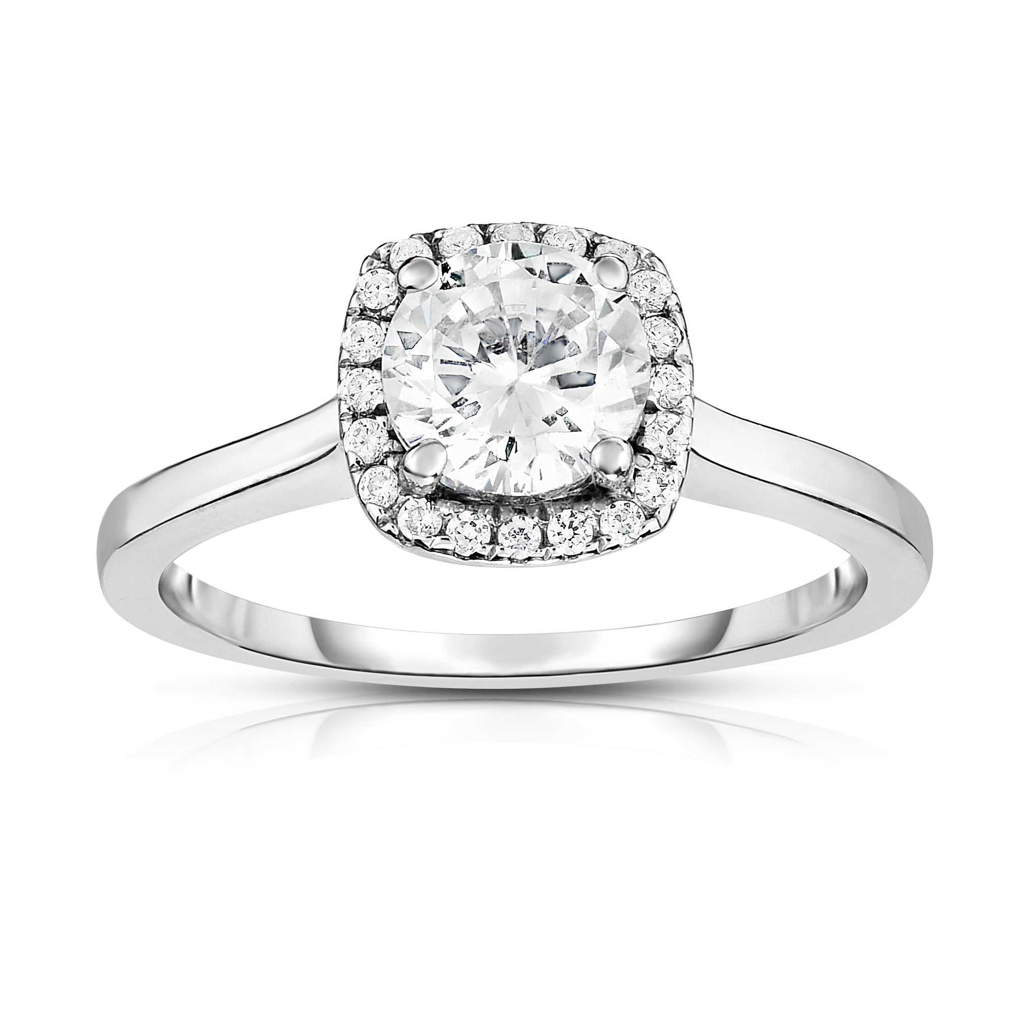 GIA Certified 0.60-1.12Ct Diamond Solitaire Ring in 14K White Gold