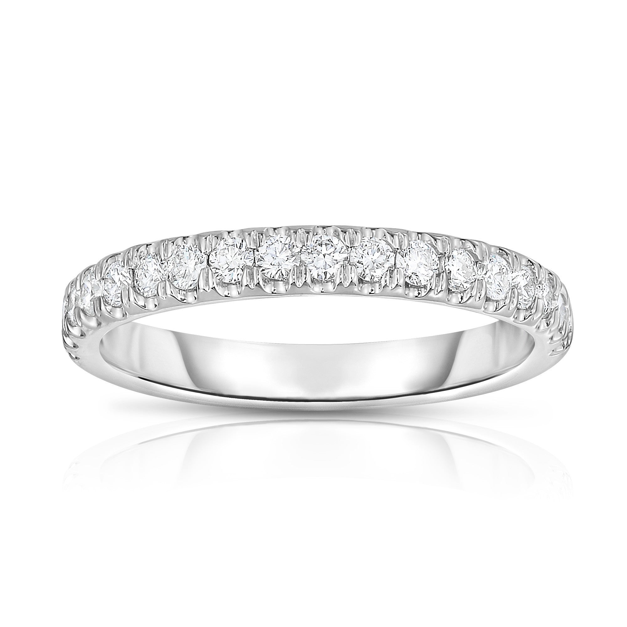 0.40Ct Diamond Wedding Band in 14K White Gold