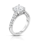 GIA Certified 14K White Gold Diamond (1.85 Ct, G Color, SI2 Clarity) Solitaire Ring