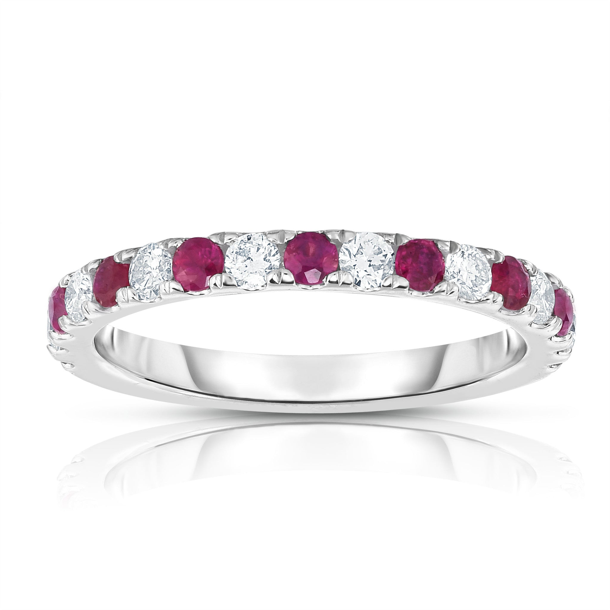 Ruby & 0.30Ct Diamond Ring in 14K White Gold