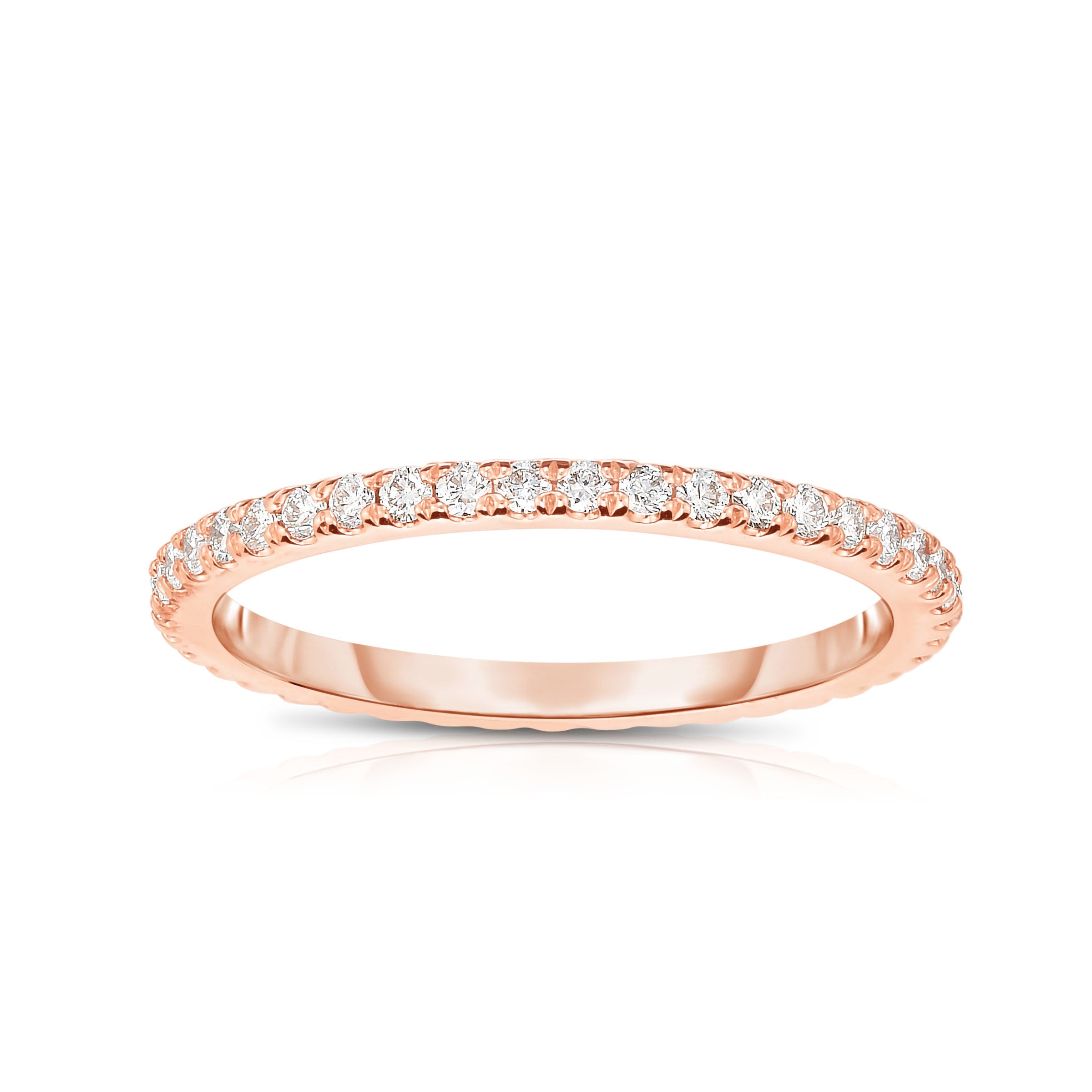 0.40Ct Diamond Eternity Wedding Band in 14K Rose Gold