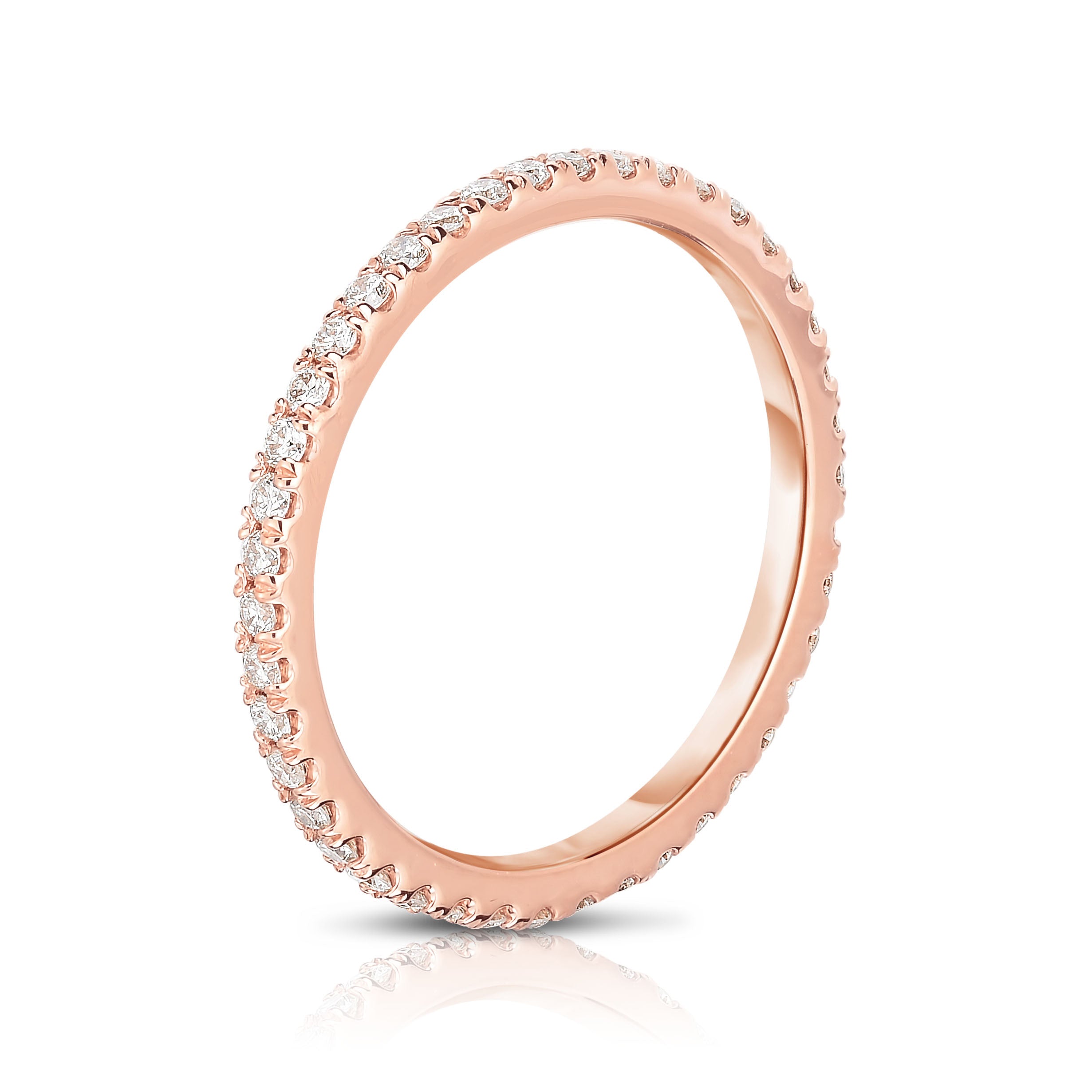 0.40Ct Diamond Eternity Wedding Band in 14K Rose Gold