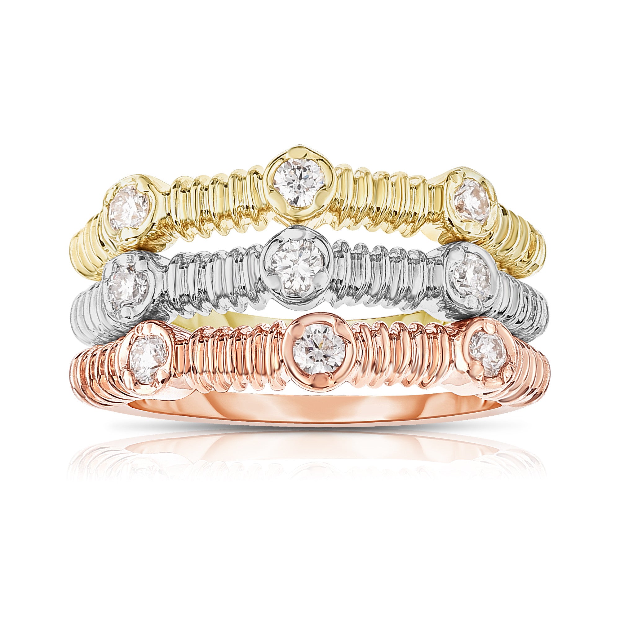 0.36Ct Diamond Stackable Ring Set in 14K Gold