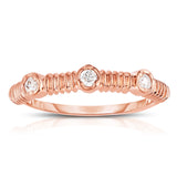 14K White, Yellow or Rose Gold (0.12 Ct, G-H, SI2-I1 Clarity) Stackable Ring