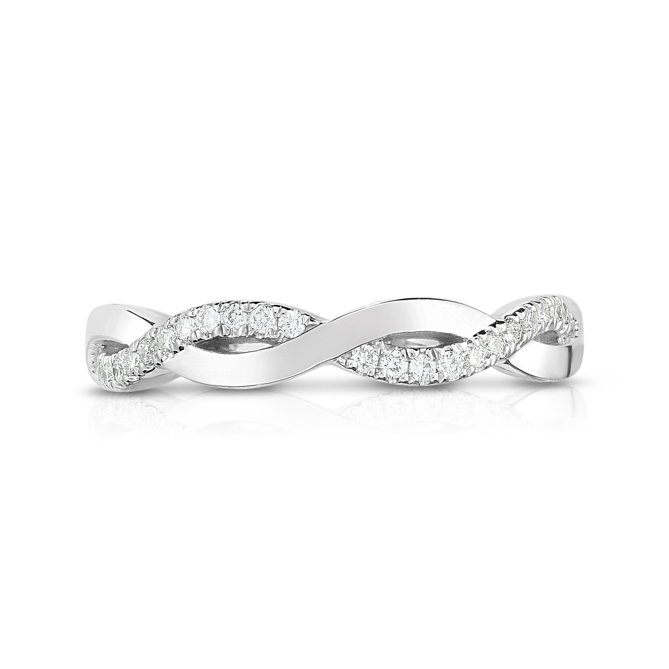 0.11Ct Diamond Infinity Ring in 14K Gold