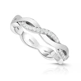 14K Gold Diamond (0.11 Ct, G-H Color, SI2-I1 Clarity) Infinity Ring